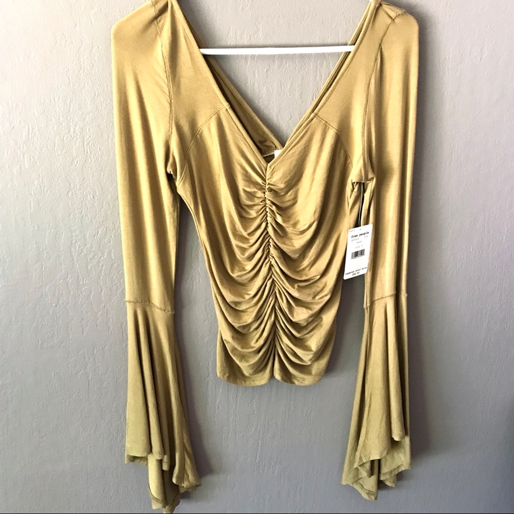 Free People Bell Sleeve Top